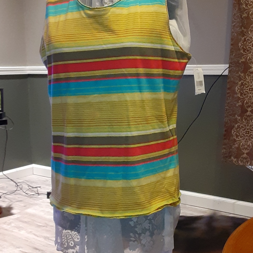 I.E. relaxed stripe tank new
